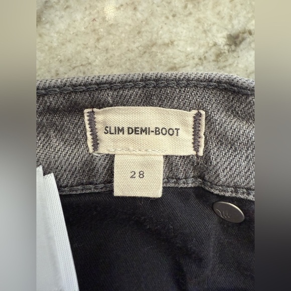 Madewell Women’s Gray Brookfield Wash Slim Demi-Boot Jeans - Size 28 - Picture 6 of 8